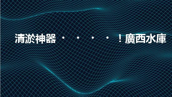 清淤神器！廣西水庫現(xiàn)代化設備助力水質(zhì)凈化，你知道它是什么嗎？